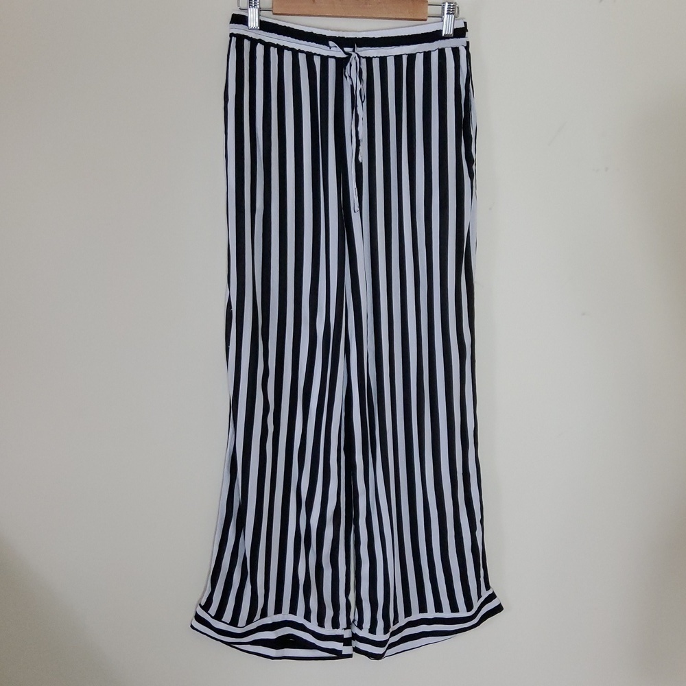 Free People intimately Silky Wide Leg Stripped Pants